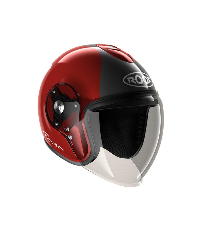 casque jet roof rover legend ro38 rouge gris - degriffbike.ch