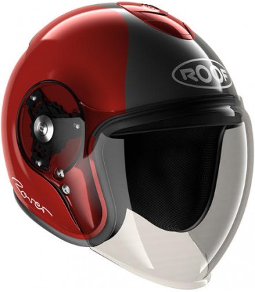 Casque Jet ROOF Rover Legend RO38 (E22-05) - Rouge-Gris