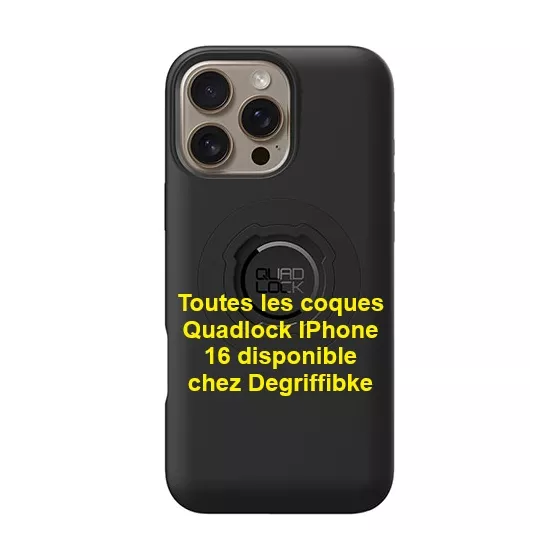 Case Quad Lock robuste pour Apple iPhone 15 chez Degriffbike