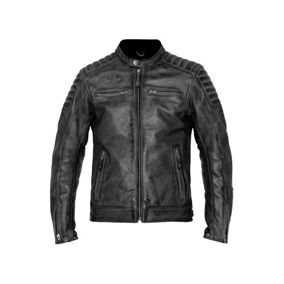 Veste cuir John Doe storm ventilée noir - degriffbike.ch