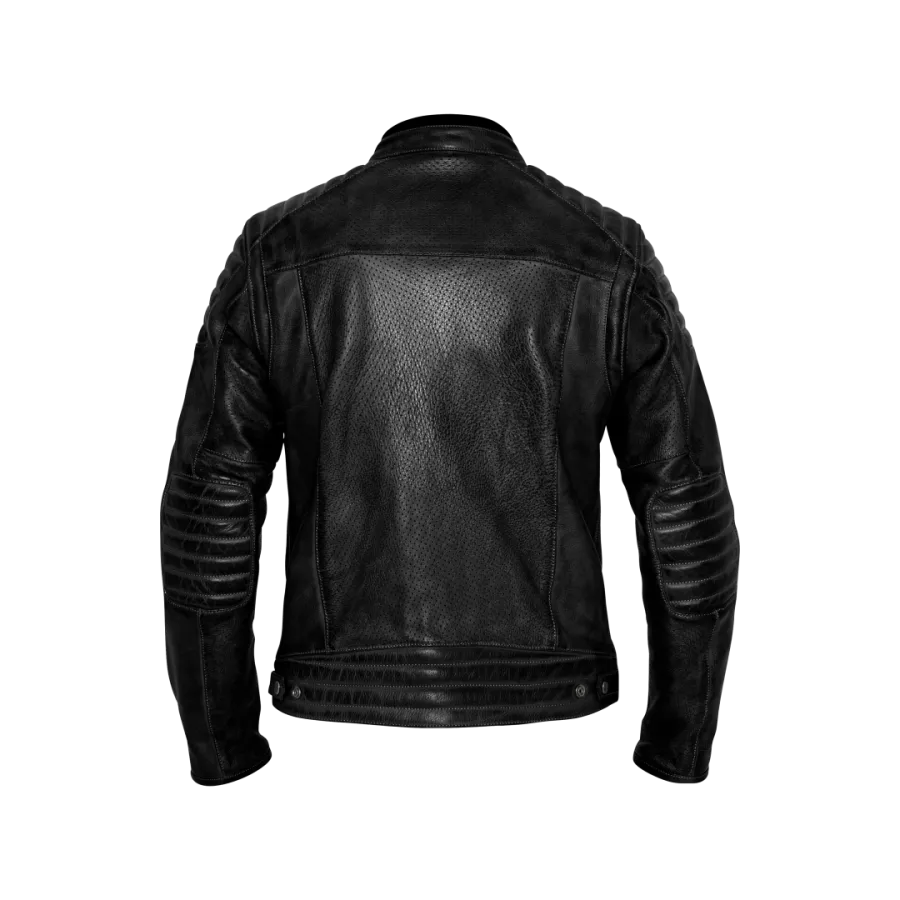 Veste cuir John Doe storm ventilée noir - degriffbike.ch