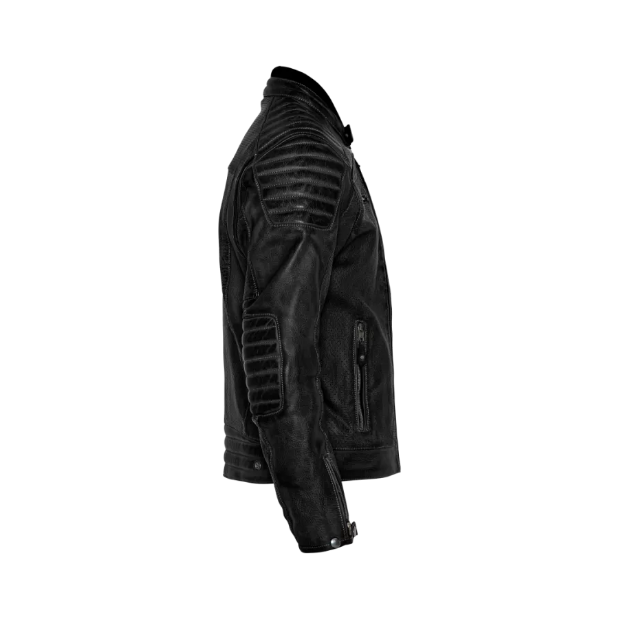 Veste cuir John Doe storm ventilée noir - degriffbike.ch