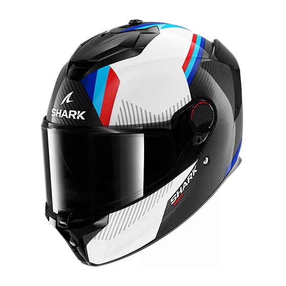 casque intégral shark spartan gt pro carbon Noir-Blanc-Rouge-Bleu - degriffbike.ch