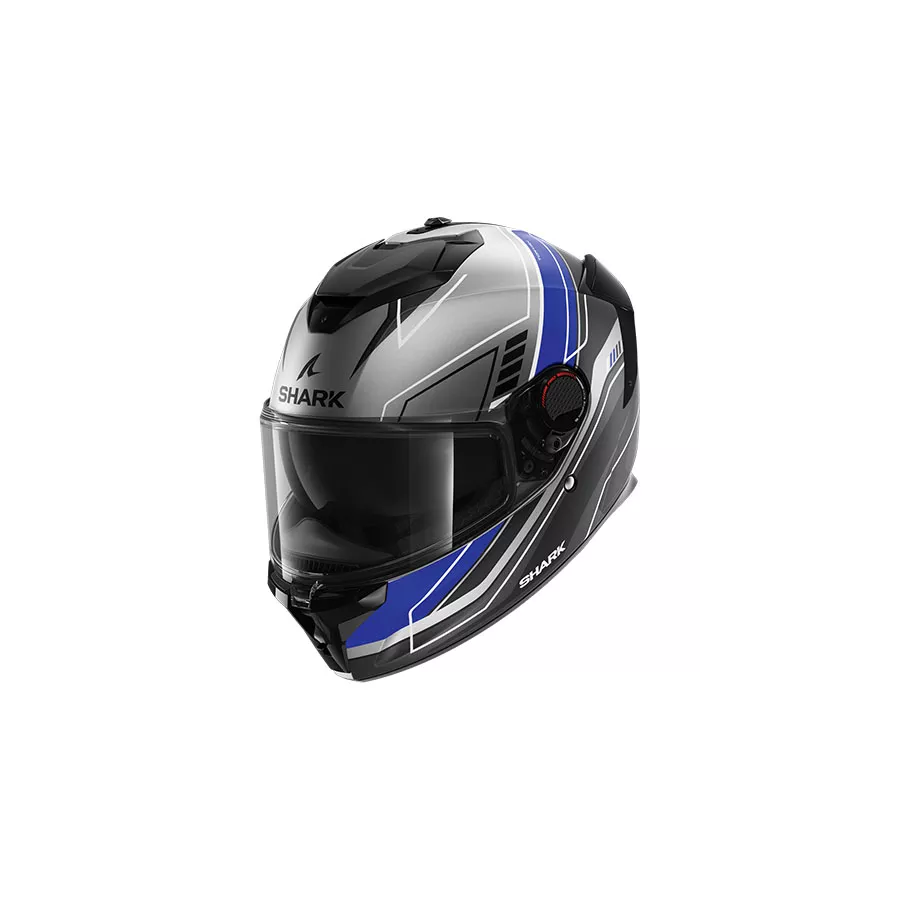 casque intégral shark spartan gt pro carbon Noir-Argent-Bleu-Mat - degriffbike.ch