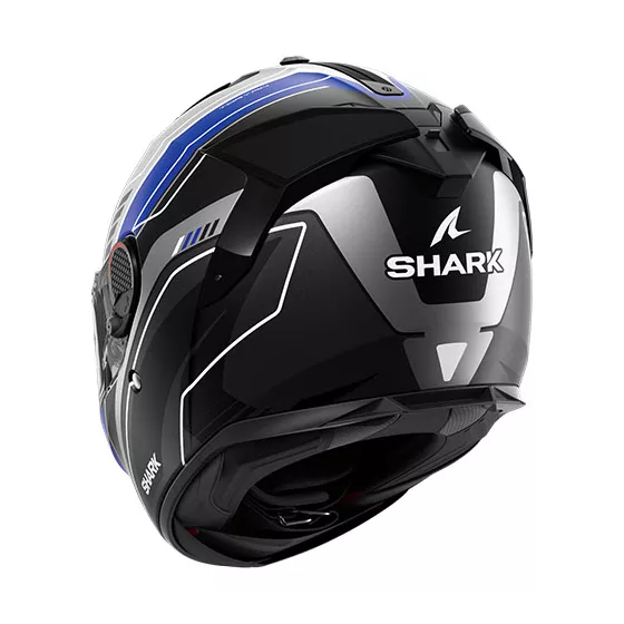 casque intégral shark spartan gt pro carbon Noir-Argent-Bleu-Mat - degriffbike.ch