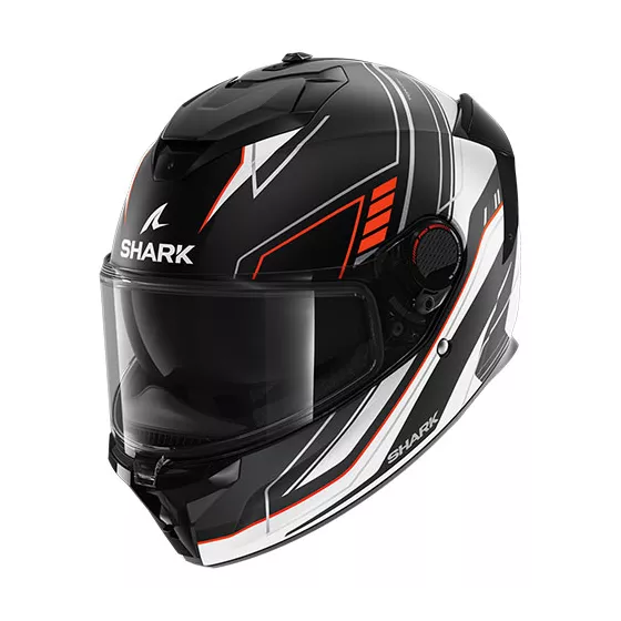 SHARK SPARTAN GT PRO CARBON Integralhelm (ECE22.06) – Schwarz-Weiß-Rot