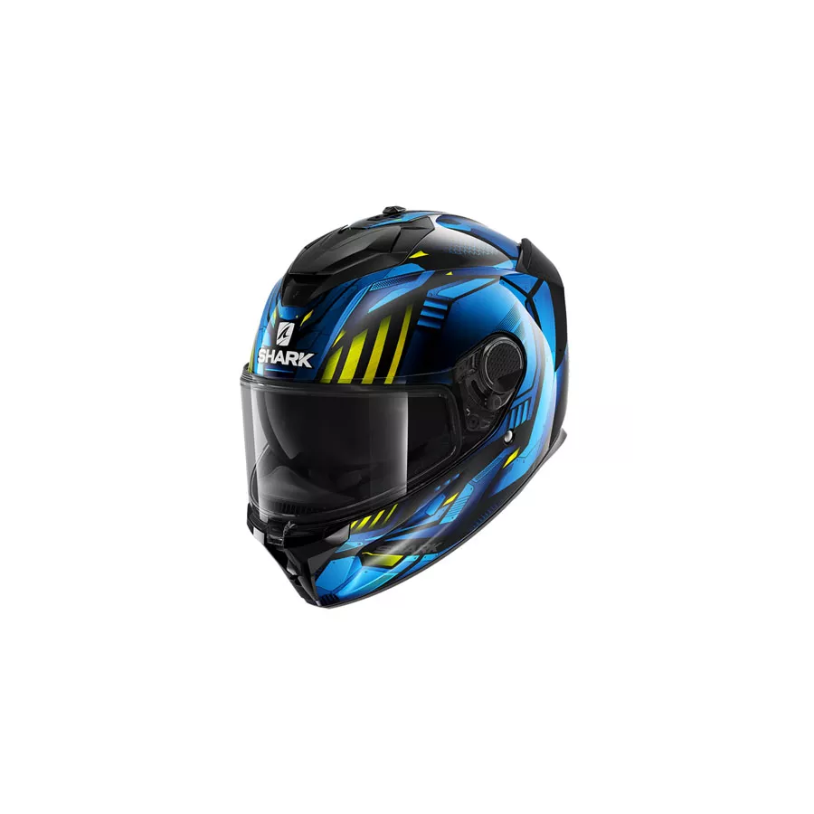 casque intégral shark spartan gt bleu jaune - degriffbike.ch