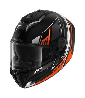 Casque intégral SHARK SPARTAN RS FIBRE BYHRON (ECE 22-06) - Noir-Orange