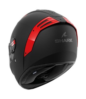 Casque Intégral SHARK SPARTAN RS FIBRE (ECE 22-06) - Noir mat-Rouge