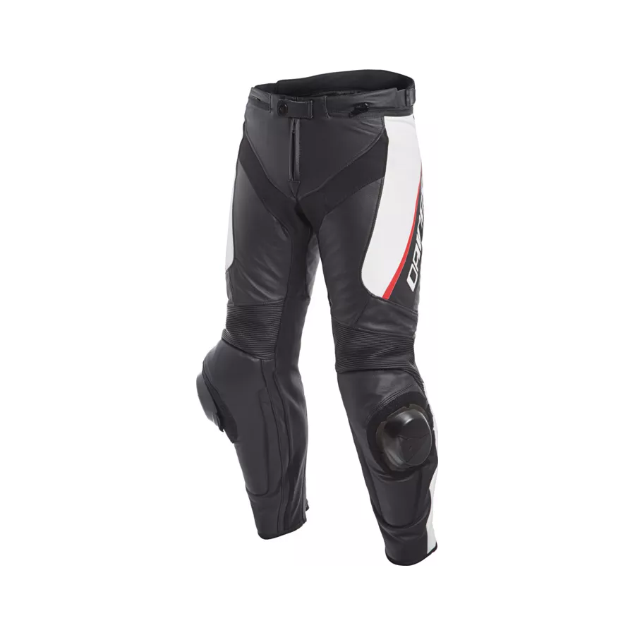 Pantalon cuir Dainese Delta 3 - Noir-Blanc-Rouge