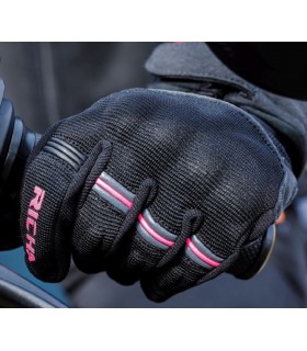 Gants femme RICHA SCOPE - Noir-Rose