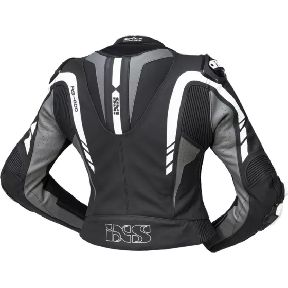 Combinaison cuir femme IXS Sport LD RS-800 1.0 2pièces - Noir-Gris-Blanc - magasin moto degriffbike.ch