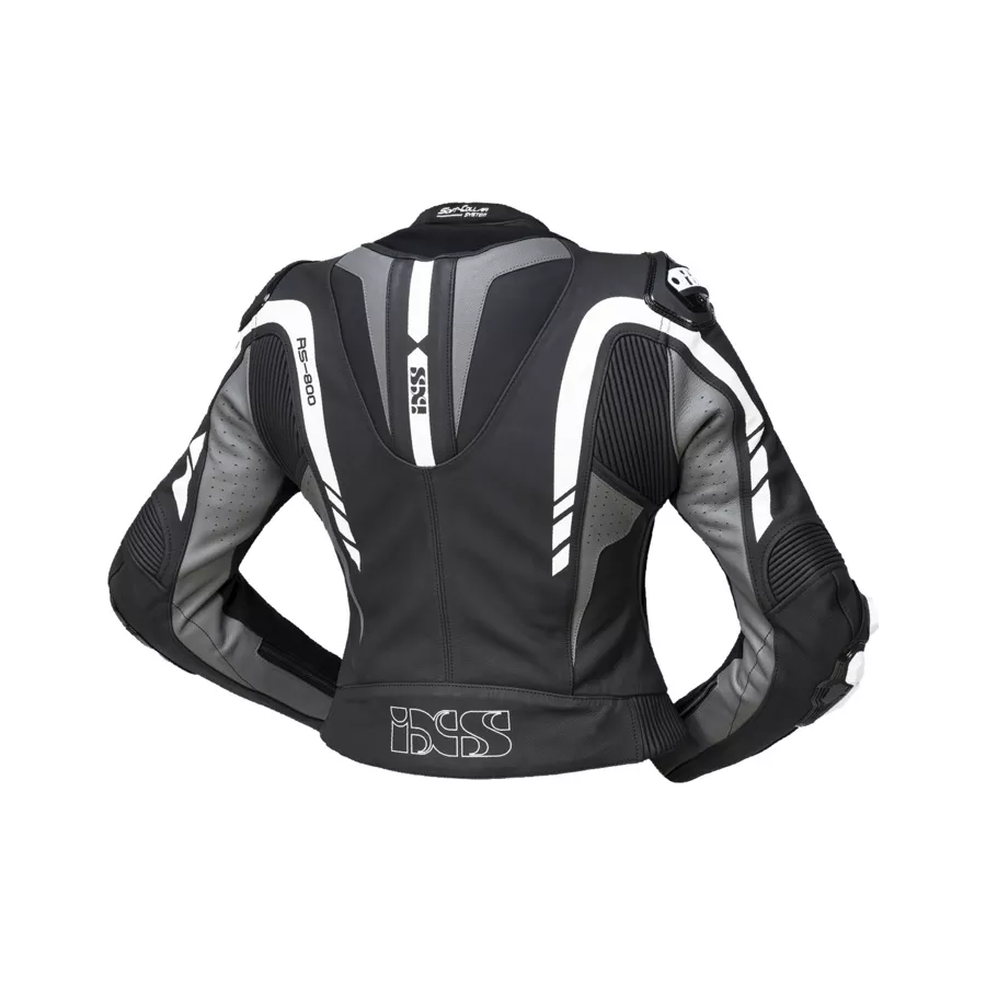 Combinaison cuir femme IXS Sport LD RS-800 1.0 2pièces - Noir-Gris-Blanc - magasin moto degriffbike.ch