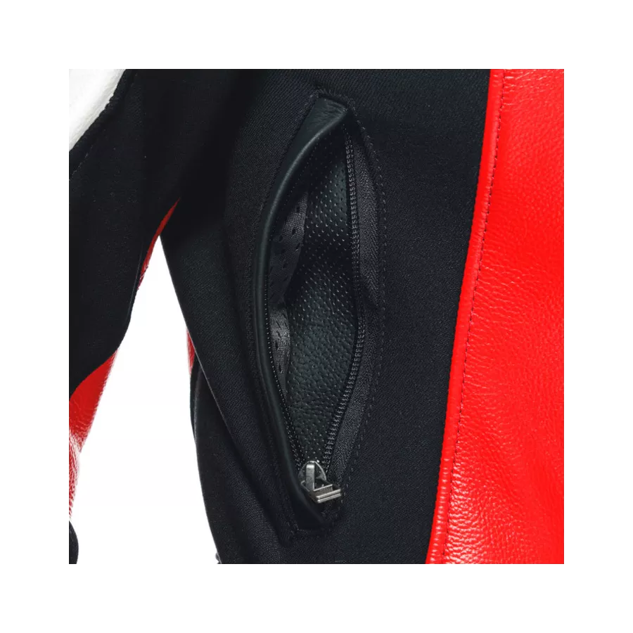 Dainese Mirage 2-teiliger damen-lederkombi - schwarz-Rot-Weiß - degriffbike.ch