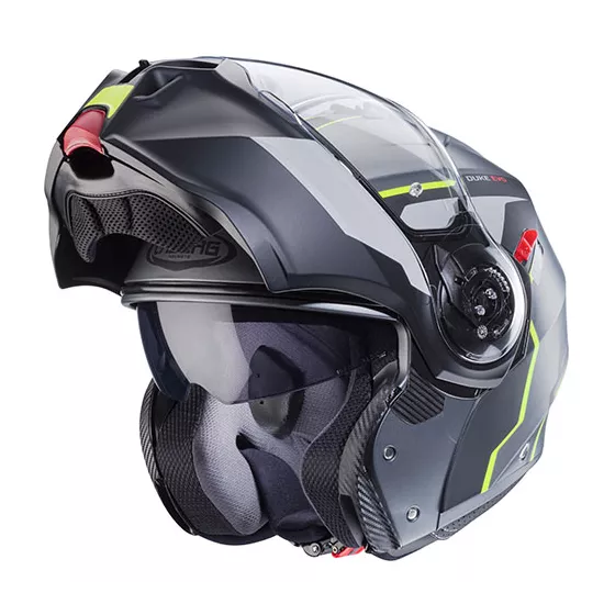 Caberg Duke Evo modularhelm (ECE22-06) – Schwarz-Matt Fluo Yellow