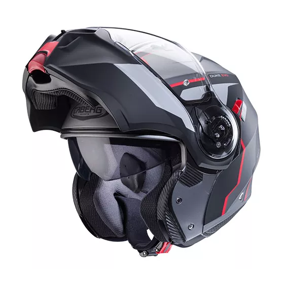 Caberg Duke Evo modularhelm (ECE22-06) – mattschwarz-Rot