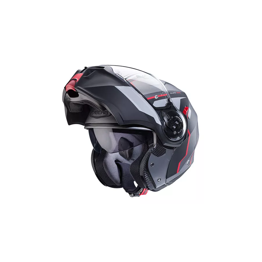 Caberg Duke Evo modularhelm (ECE22-06) – mattschwarz-Rot