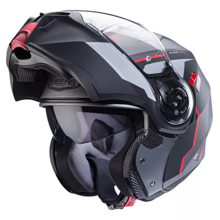 CABERG DUKE EVO Modularhelm (ECE22-06) – Mattschwarz-Rot