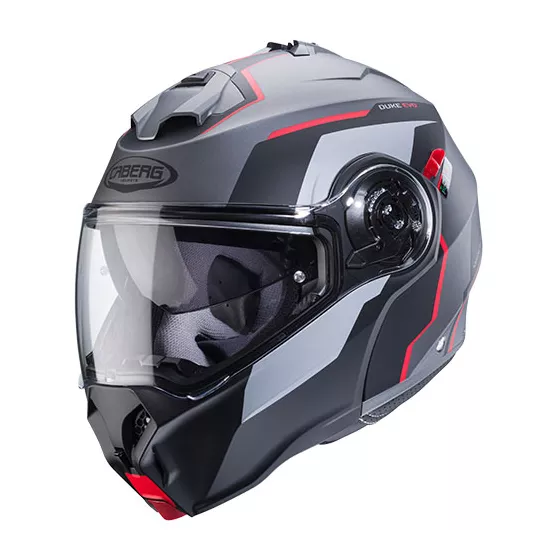 Caberg Duke Evo modularhelm (ECE22-06) – mattschwarz-Rot