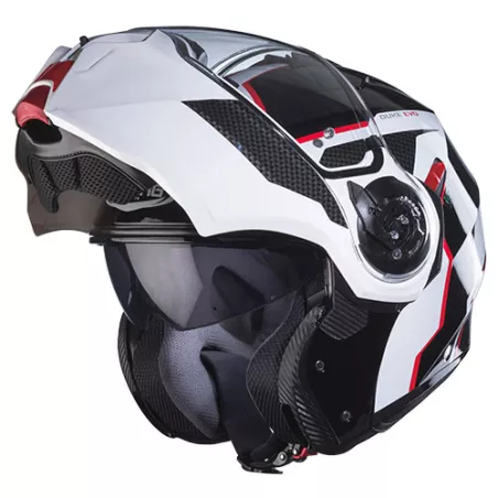 Casque Modulable CABERG DUKE EVO (ECE22-06) - Noir-Blanc-Rouge mat