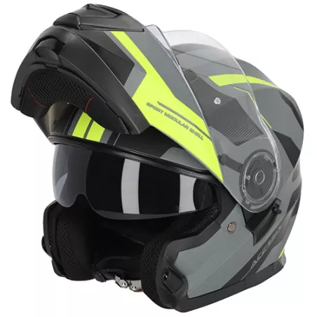 Casque modulable ACERBIS SEREL (ECE22-06) - Noir - Jaune Fluo