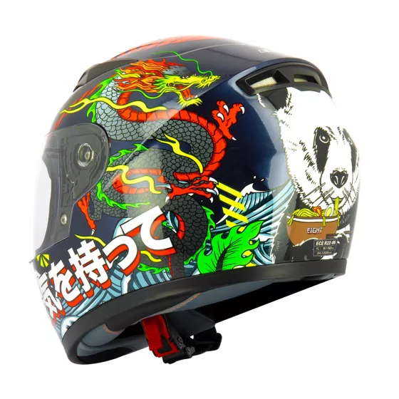 Eight S446 Seeker (ECE22.06) integralhelm für kinder - kanji