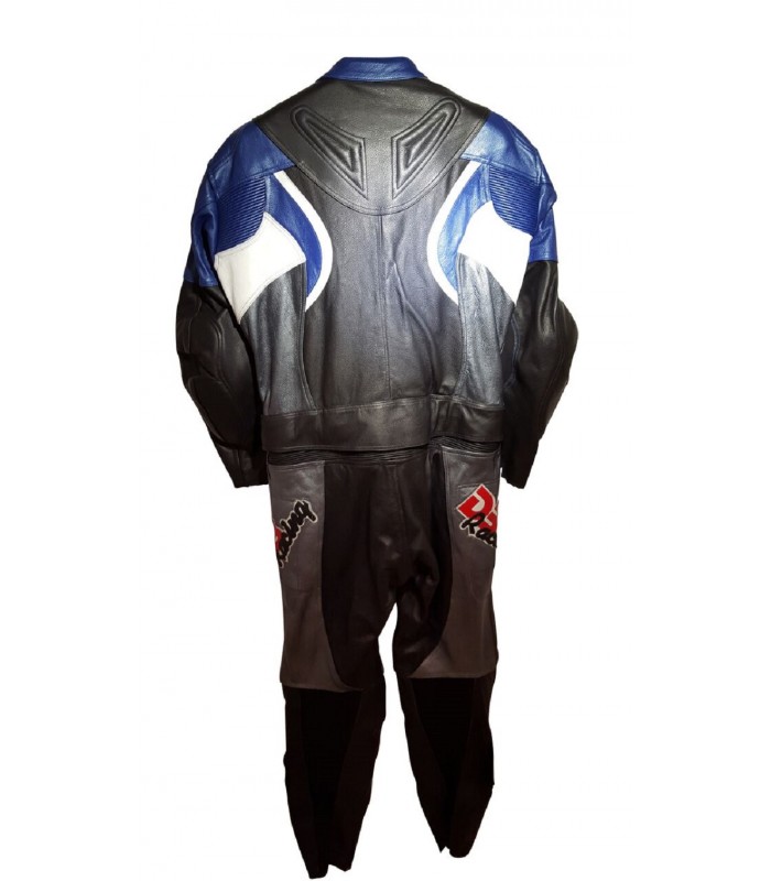 Combinaison cuir 2 pièce moto DB RACING sécurité chez Degriffbike