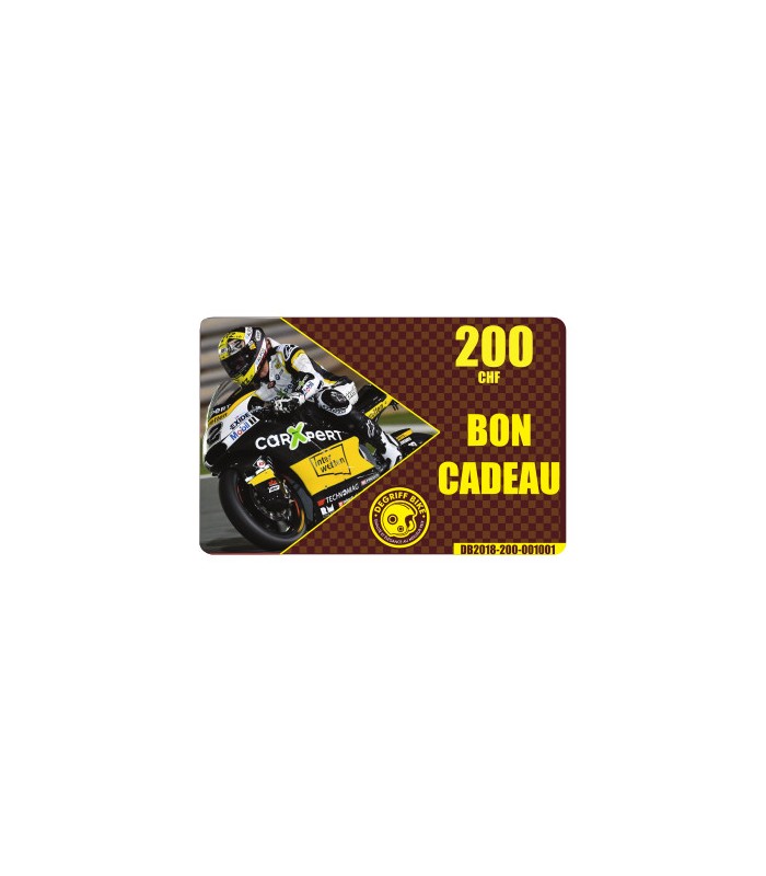 Bon cadeau Moto Degriffbike CHF 200 - degriffbike.ch