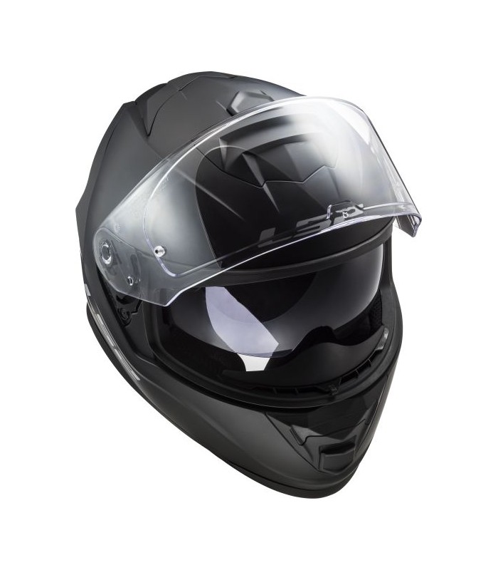 LS2 FF800 Storm Integralhelm einfarbig mattschwarz - degriffbike.ch