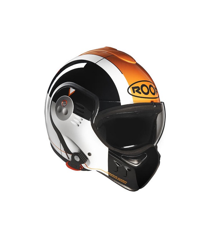 casque modulable roof boxer v8 star  noir orange - degriffbike.ch