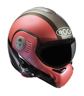 casque modulable roof boxer v8 manga rose nacré alu - degriffbike.ch