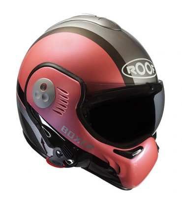 Casque Modulable ROOF Boxer V8 Manga (ECE22-05) - Rose nacré-Alu