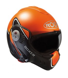 casque modulable roof boxer v8 devil orange noir mat - degriffbike.ch