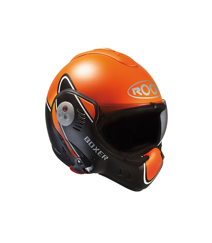 casque modulable roof boxer v8 devil orange noir mat - degriffbike.ch