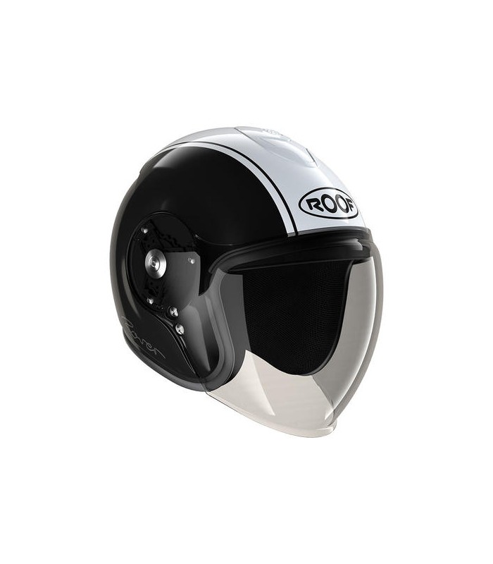 casque jet roof rover classic ro38 noir blanc - degriffbike.ch