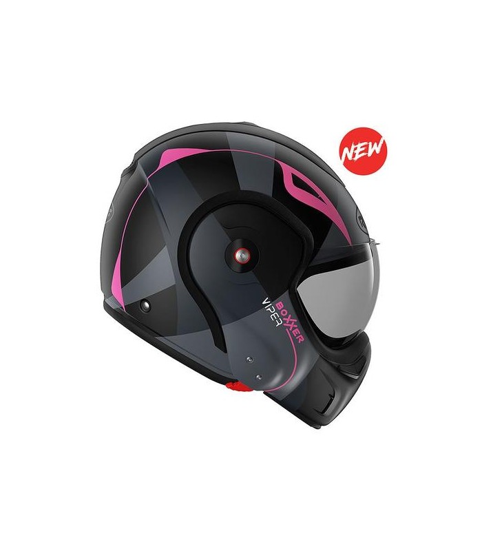 casque modulable roof boxxer viper noir rose mat - degriffbike.ch