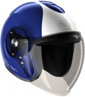 casque jet roof rover legend ro38 bleu blanc nacré - degriffbike.ch