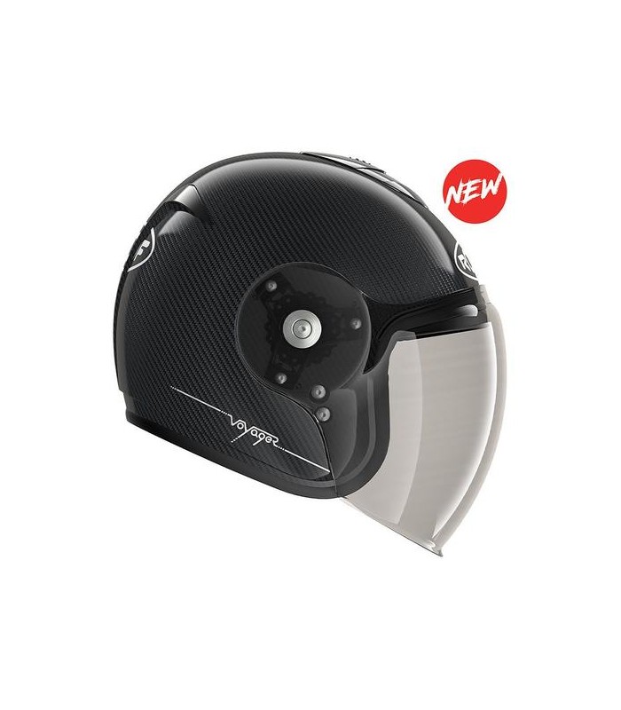 casque jet roof voyager carbone brillant liseré alu - degriffbike.ch