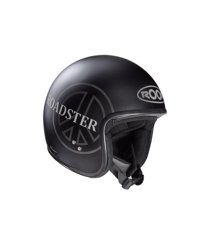 casque jet roof roadster peace noir mat metal - degriffbike.ch