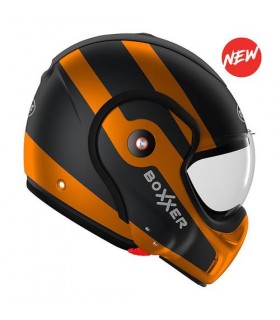 casque modulable roof boxxer fuzo noir mat orange - degriffbike.ch