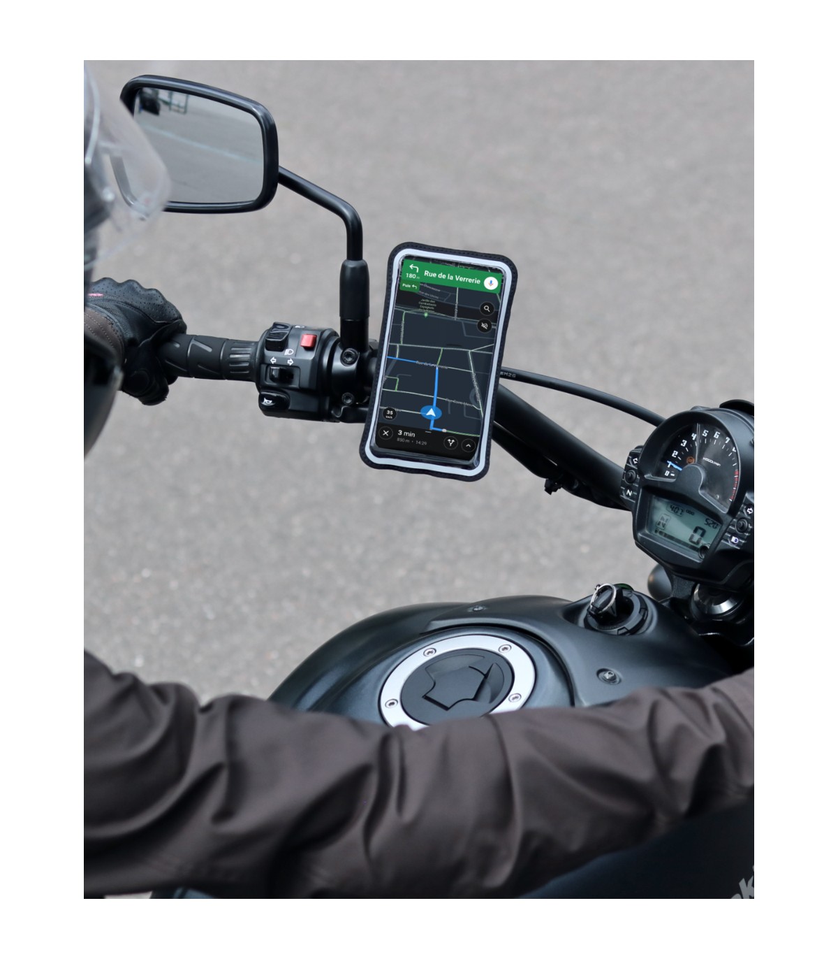 Support de téléphone magnétique vissé pour tableau de bord de scooter