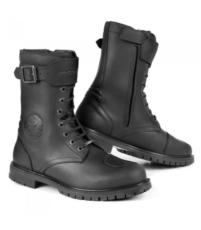 Bottes moto Stylmartin Rocket en cuir full grain greasy.