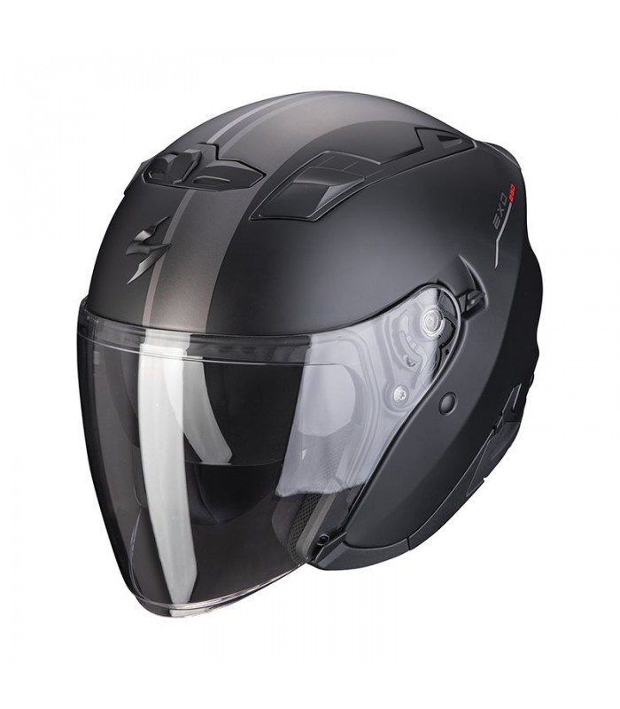 casque jet scorpion Exo-230 SR noir mat gris - degriffbike.ch