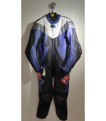 Combinaison cuir DB RACING 1 pièce Noir-Bleu