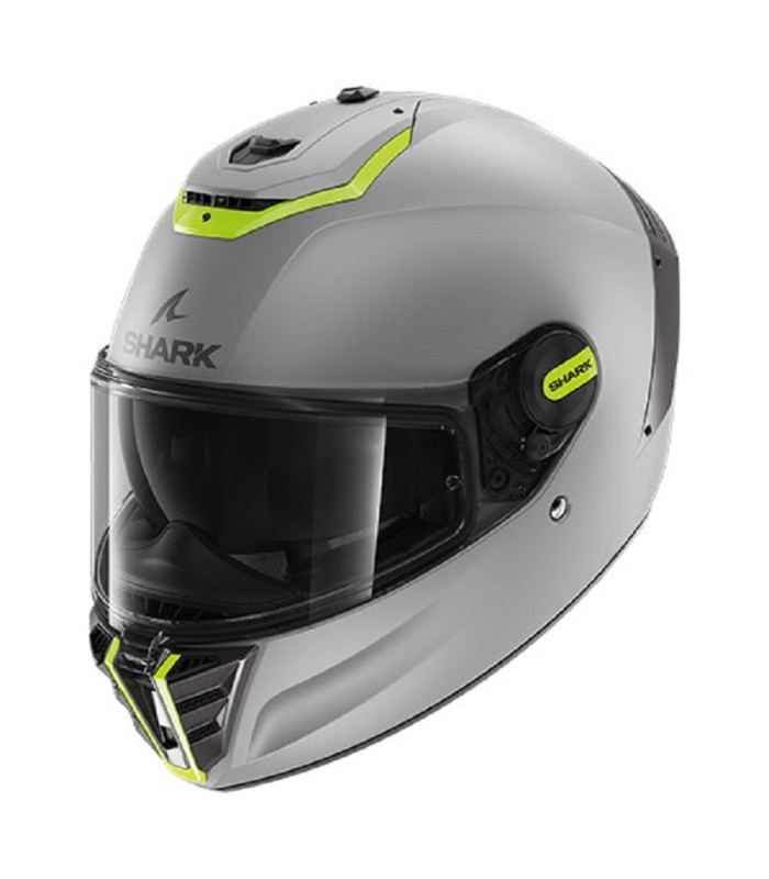 casque intégral shark spartan RS fibre gris mat jaune - degriffbike.ch