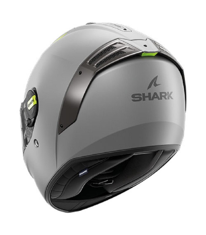 casque intégral shark spartan RS fibre gris mat jaune - degriffbike.ch