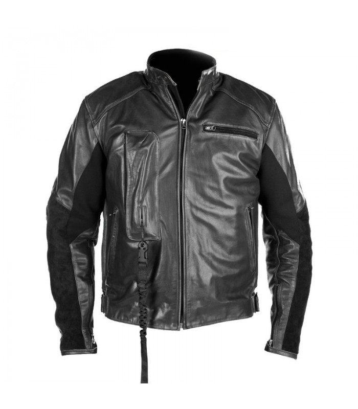 HELITE ROADSTER schwarze Leder-Airbagjacke - Stil und Sicherheit