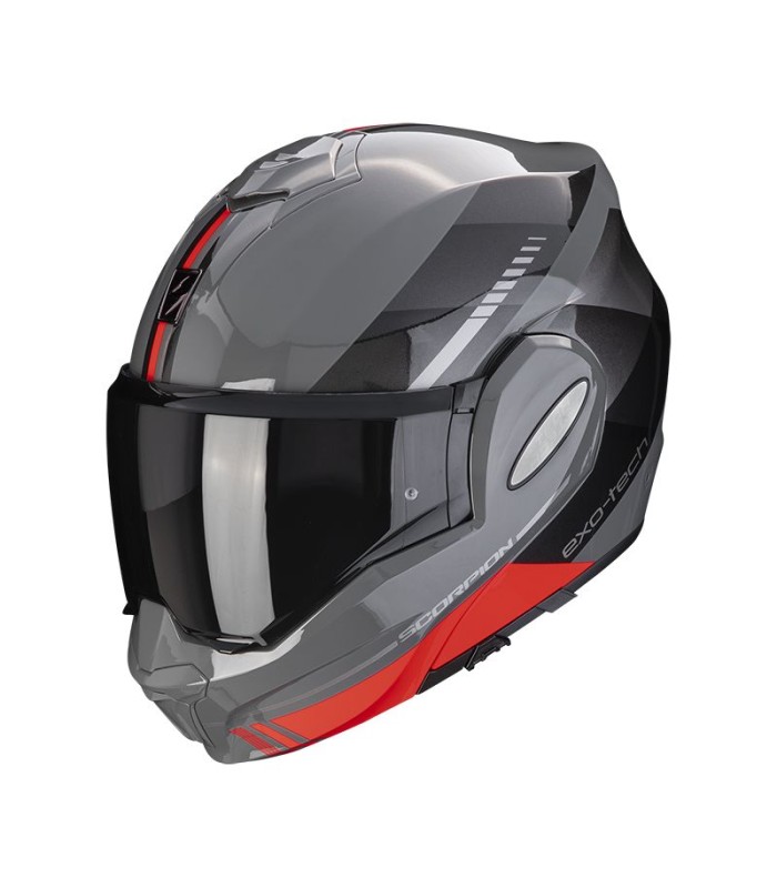 casque modulable Scorpion Exo-Tech Evo Genre gris noir rouge - degriffbike.ch