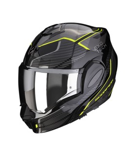 casque modulable Scorpion Exo-Tech Evo Animo noir jaune fluo - degriffbike.ch