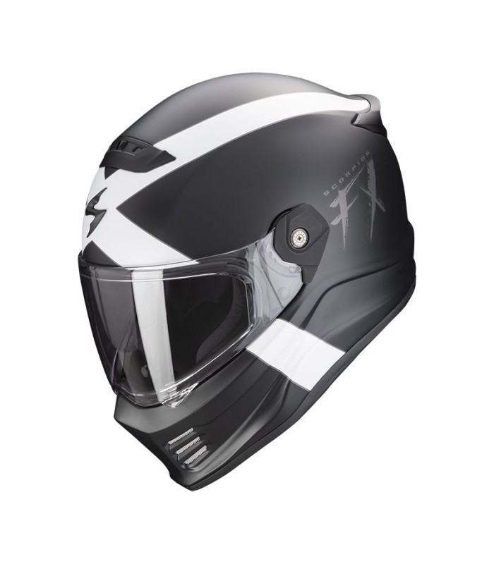 Scorpion Covert FX Gallus Integral-Motorradhelm weiß schwarz - degriffbike.ch